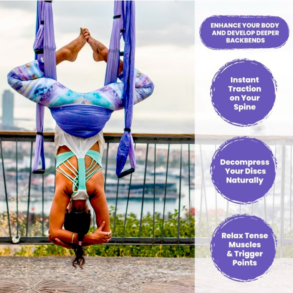 Purple Aerial Yoga Hammock